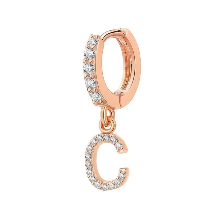 Orecchino Cerchio con Lettera Iniziale - My Mo Gioielli