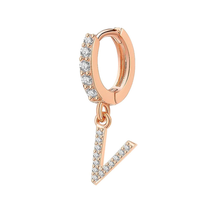 Orecchino Cerchio con Lettera Iniziale - My Mo Gioielli