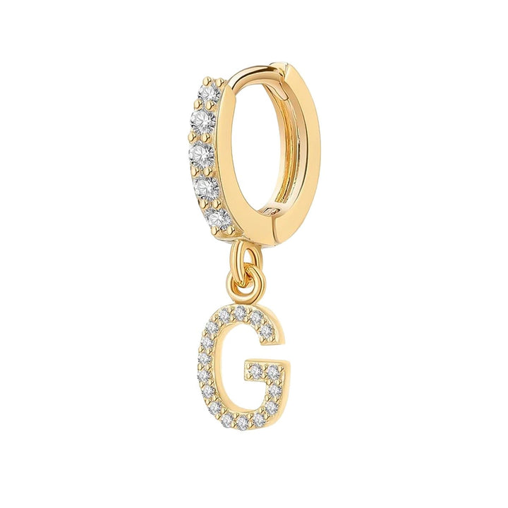 Orecchino Cerchio con Lettera Iniziale - My Mo Gioielli