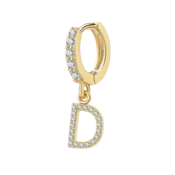 Orecchino Cerchio con Lettera Iniziale - My Mo Gioielli