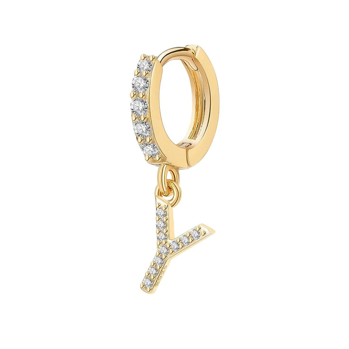 Orecchino Cerchio con Lettera Iniziale - My Mo Gioielli