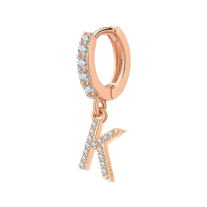 Orecchino Cerchio con Lettera Iniziale - My Mo Gioielli