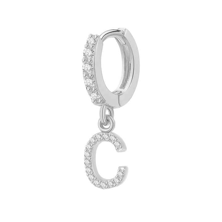 Orecchino Cerchio con Lettera Iniziale - My Mo Gioielli