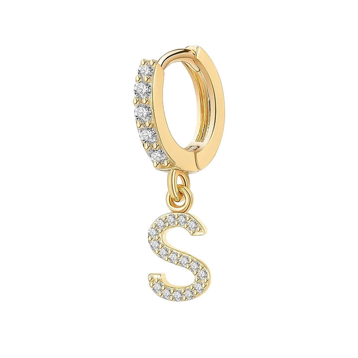 Orecchino Cerchio con Lettera Iniziale - My Mo Gioielli