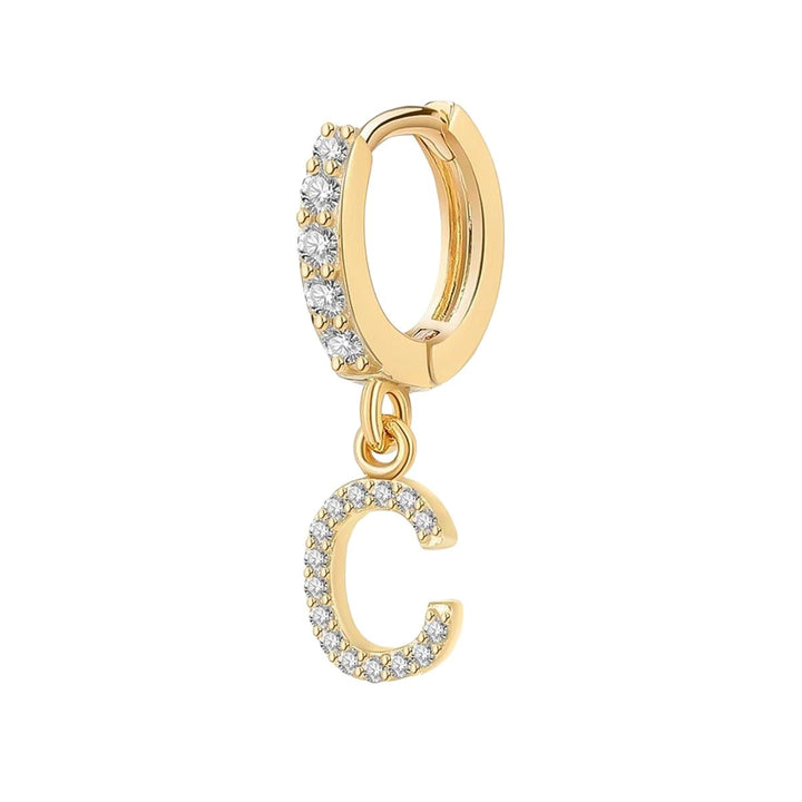 Orecchino Cerchio con Lettera Iniziale - My Mo Gioielli