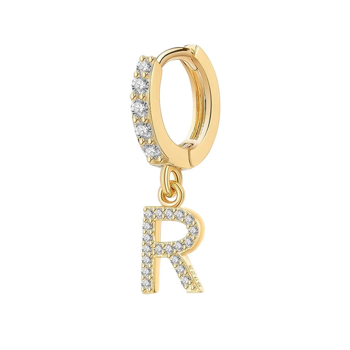 Orecchino Cerchio con Lettera Iniziale - My Mo Gioielli