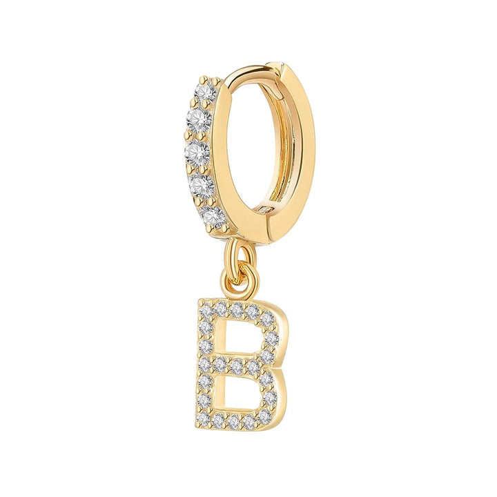 Orecchino Cerchio con Lettera Iniziale - My Mo Gioielli